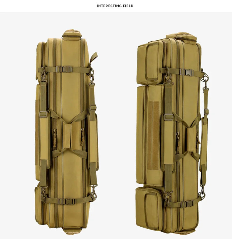 120cm nylon tactical fishing rod bag with multiple pockets, camouflage options - product image