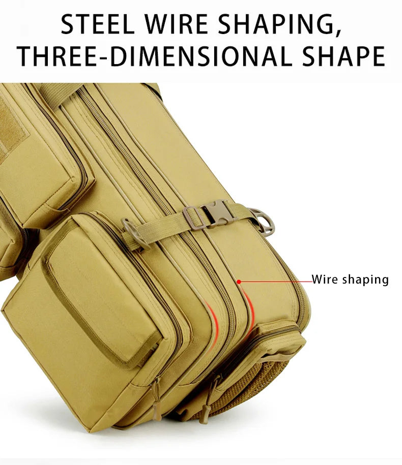 120cm nylon tactical fishing rod bag with multiple pockets, camouflage options - product image
