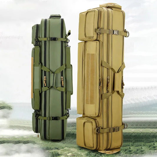 120cm nylon tactical fishing rod bag with multiple pockets, camouflage options - product image