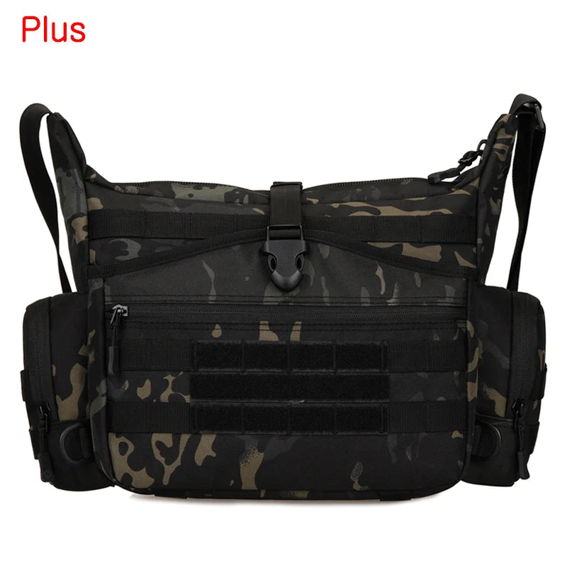 14 inch waterproof nylon tactical sling bag with molle system for men - product image