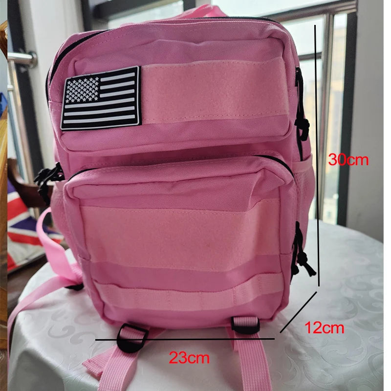 15l nylon camping travel gym backpack with molle system and laptop compartment - product image