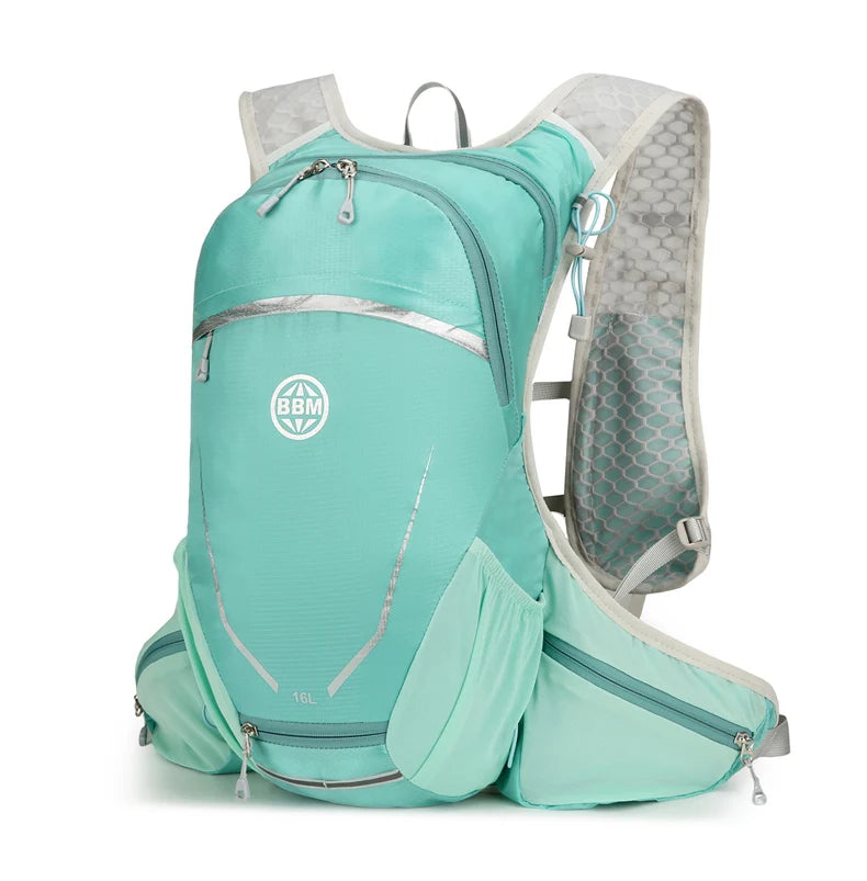 16l outdoor hydrating running backpack with safety whistle and reflective strips - product image