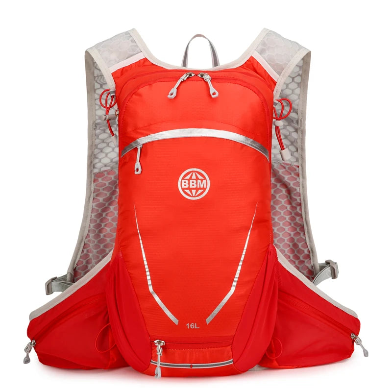 16l outdoor hydrating running backpack with safety whistle and reflective strips - product image