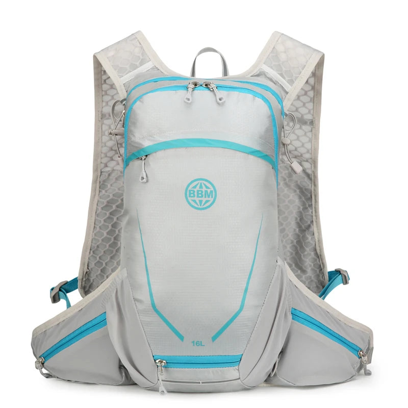 16l outdoor hydrating running backpack with safety whistle and reflective strips - product image