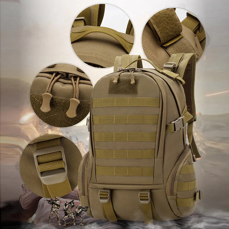 25l softback tactical camouflage outdoor climbing backpack with molle - product image
