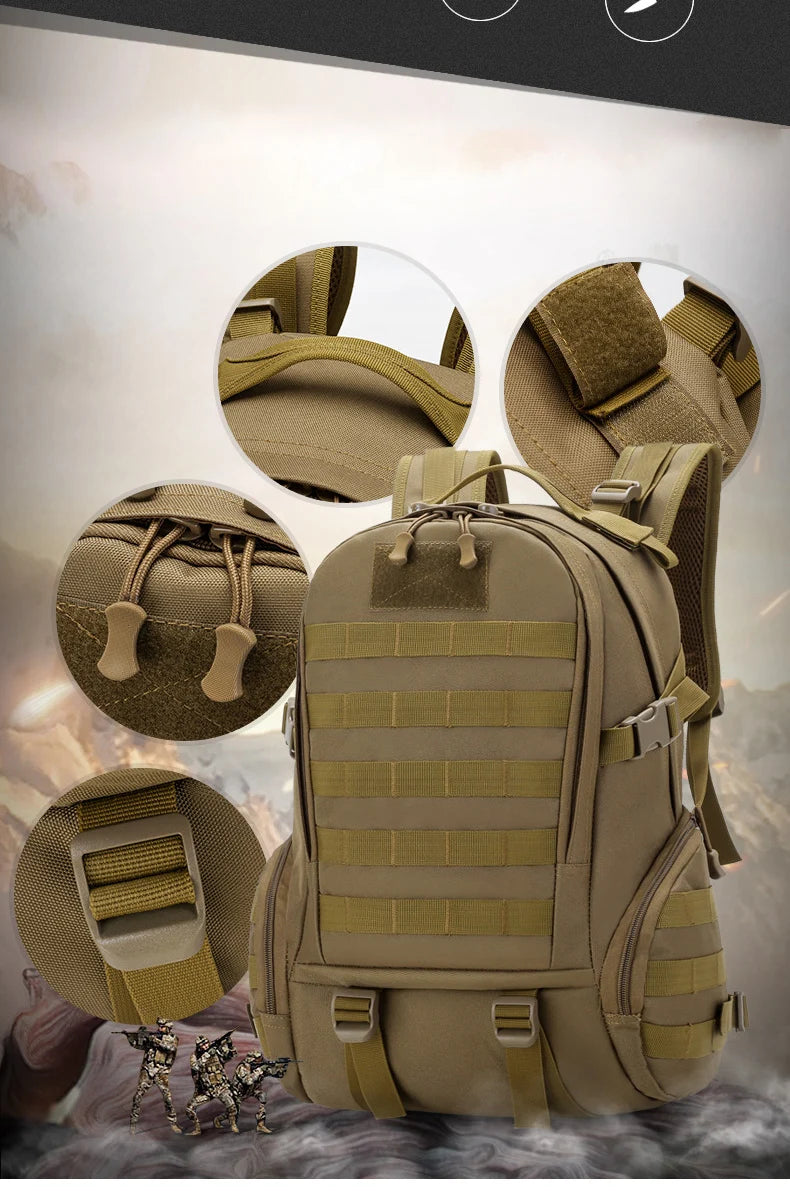 25l softback tactical camouflage outdoor climbing backpack with molle - product image