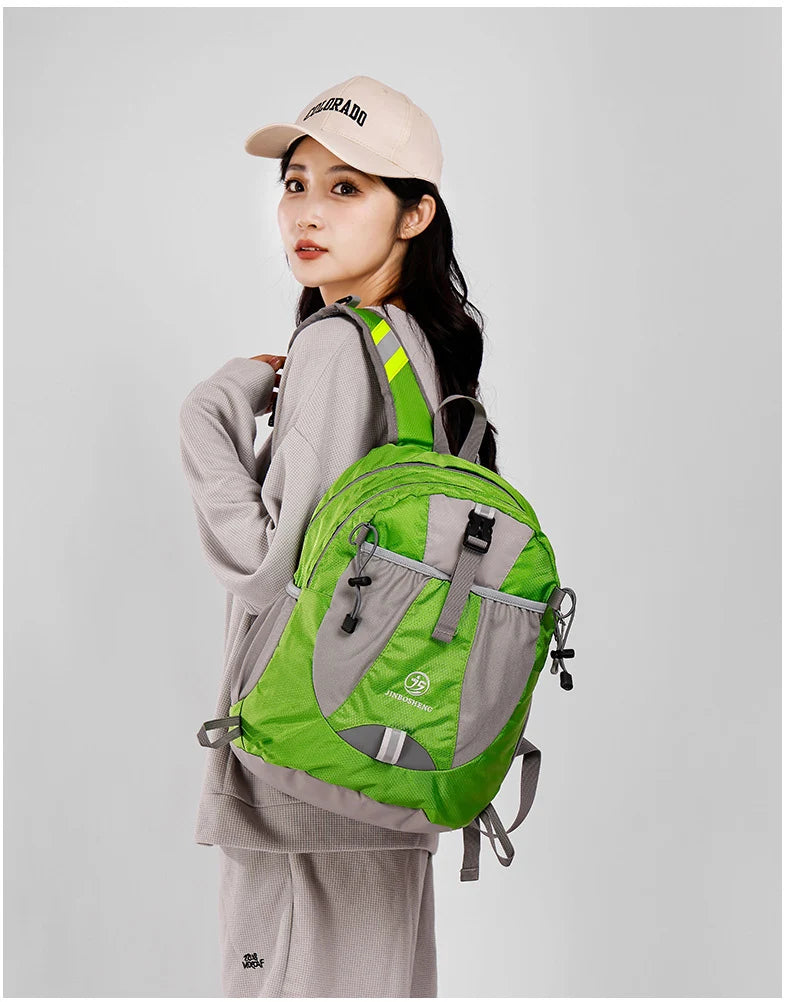 40l nylon climbing backpack with reflective stripes and molle webbing - product image