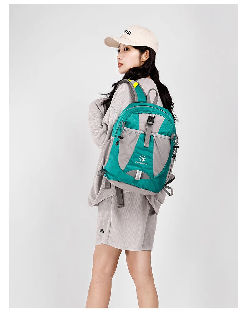 40l nylon climbing backpack with reflective stripes and molle webbing - product image