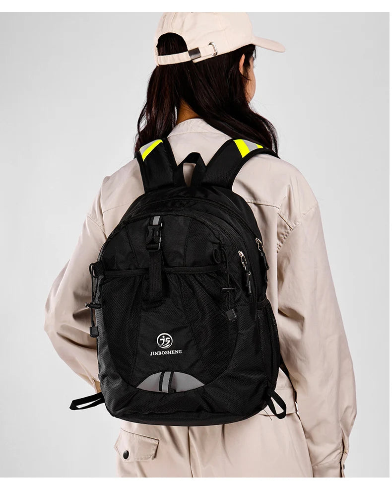 40l nylon climbing backpack with reflective stripes and molle webbing - product image