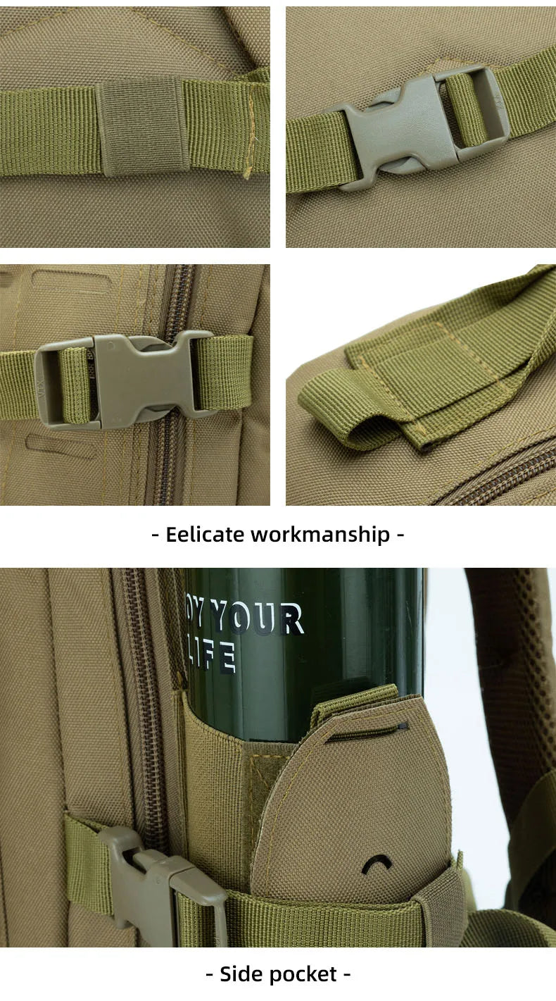 45l softback tactical nylon backpack with molle system, multi colors - product image