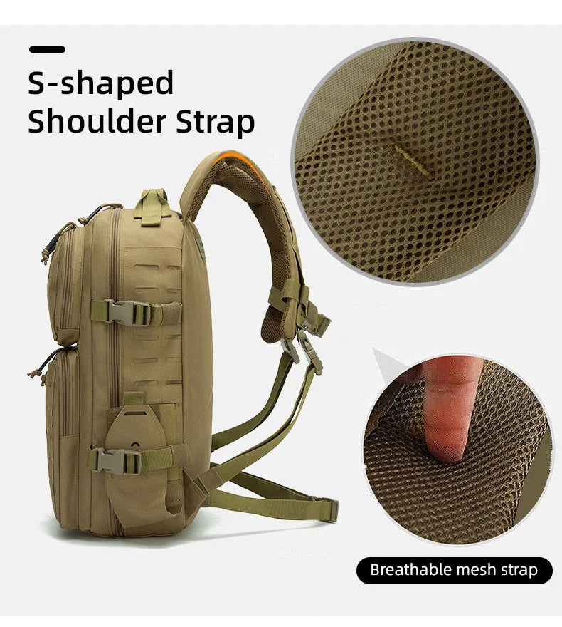 45l softback tactical nylon backpack with molle system, multi colors - product image