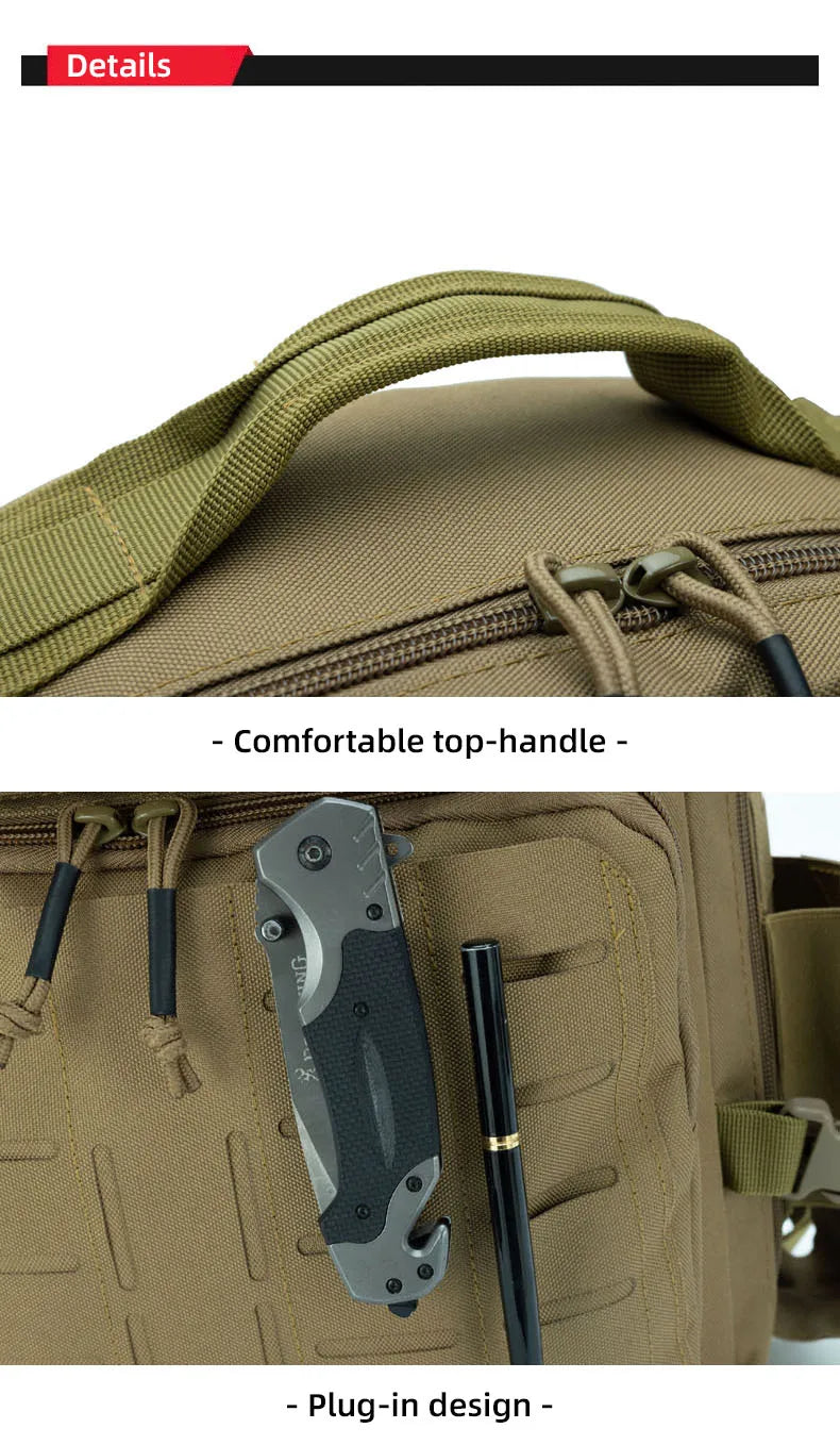 45l softback tactical nylon backpack with molle system, multi colors - product image