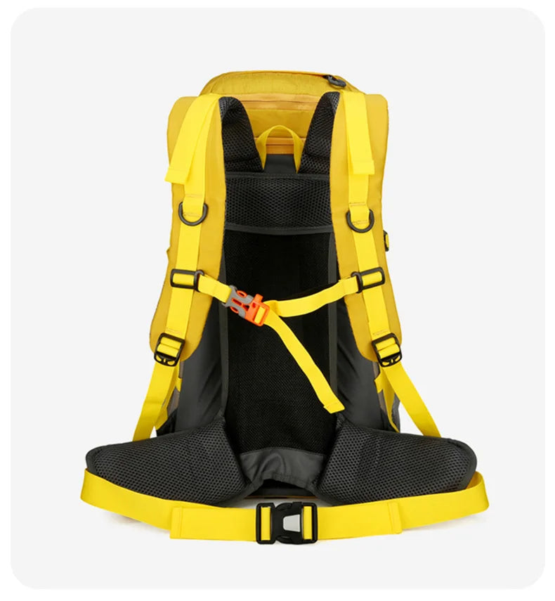 50l waterproof camping backpack with rain cover and multi-pocket design, nylon - product image