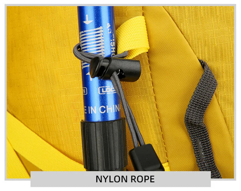 50l waterproof camping backpack with rain cover and multi-pocket design, nylon - product image