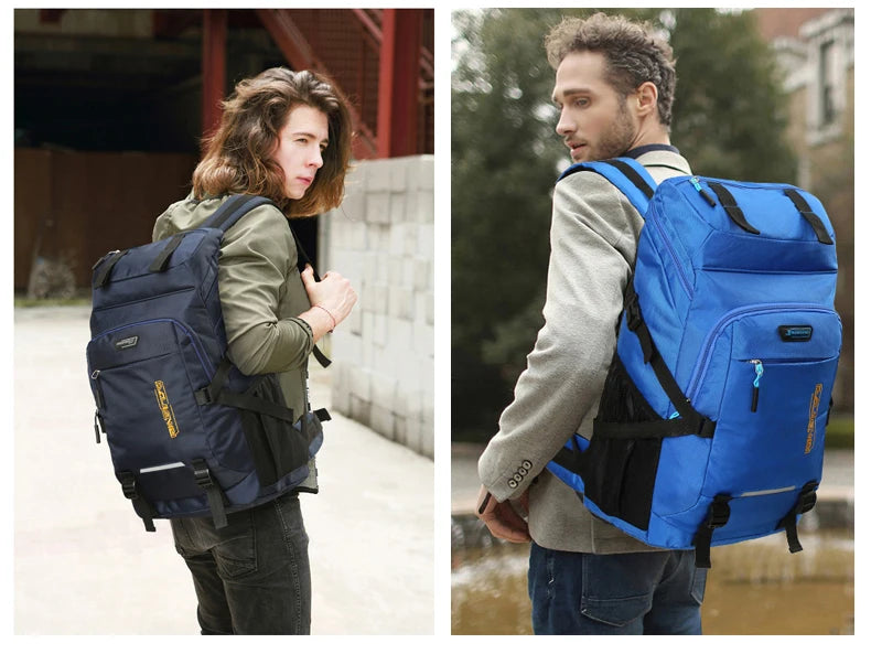 50l waterproof nylon tactical camping hiking backpack with multiple pockets - product image