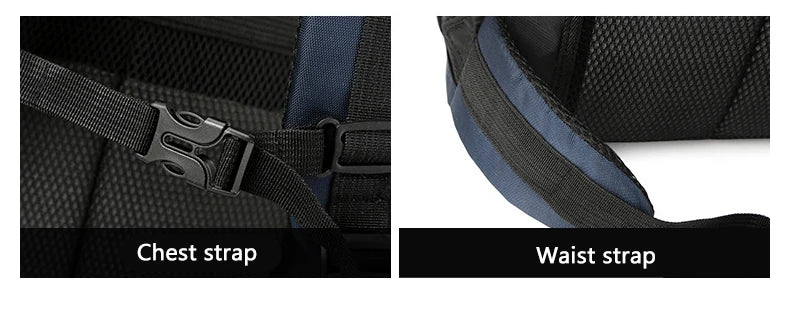 50l waterproof nylon tactical camping hiking backpack with multiple pockets - product image