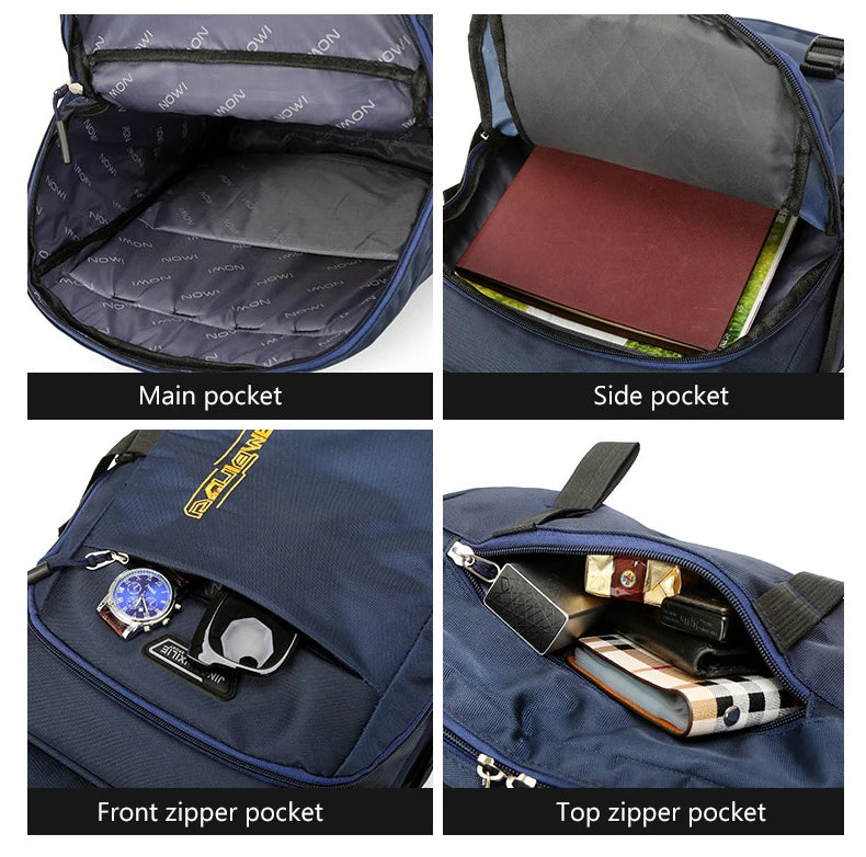 50l waterproof nylon tactical camping hiking backpack with multiple pockets - product image
