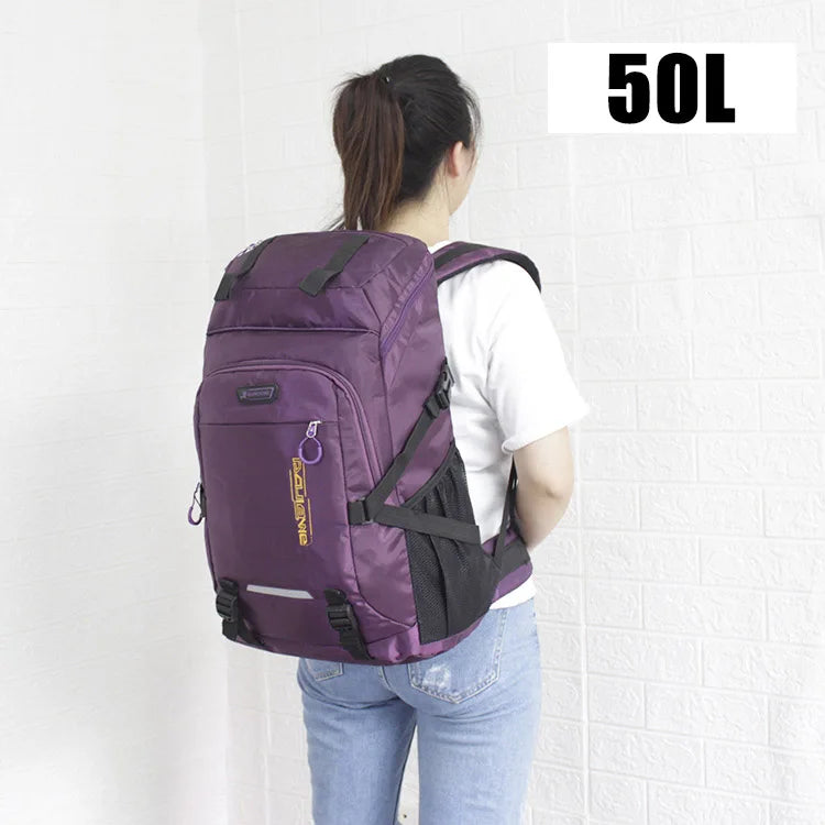 50l waterproof nylon tactical camping hiking backpack with multiple pockets - product image