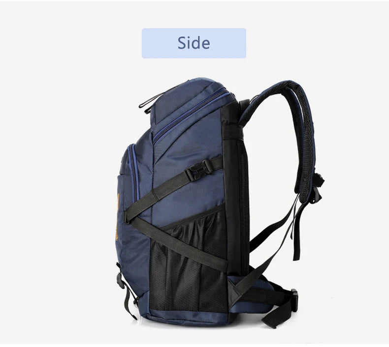 50l waterproof nylon tactical camping hiking backpack with multiple pockets - product image