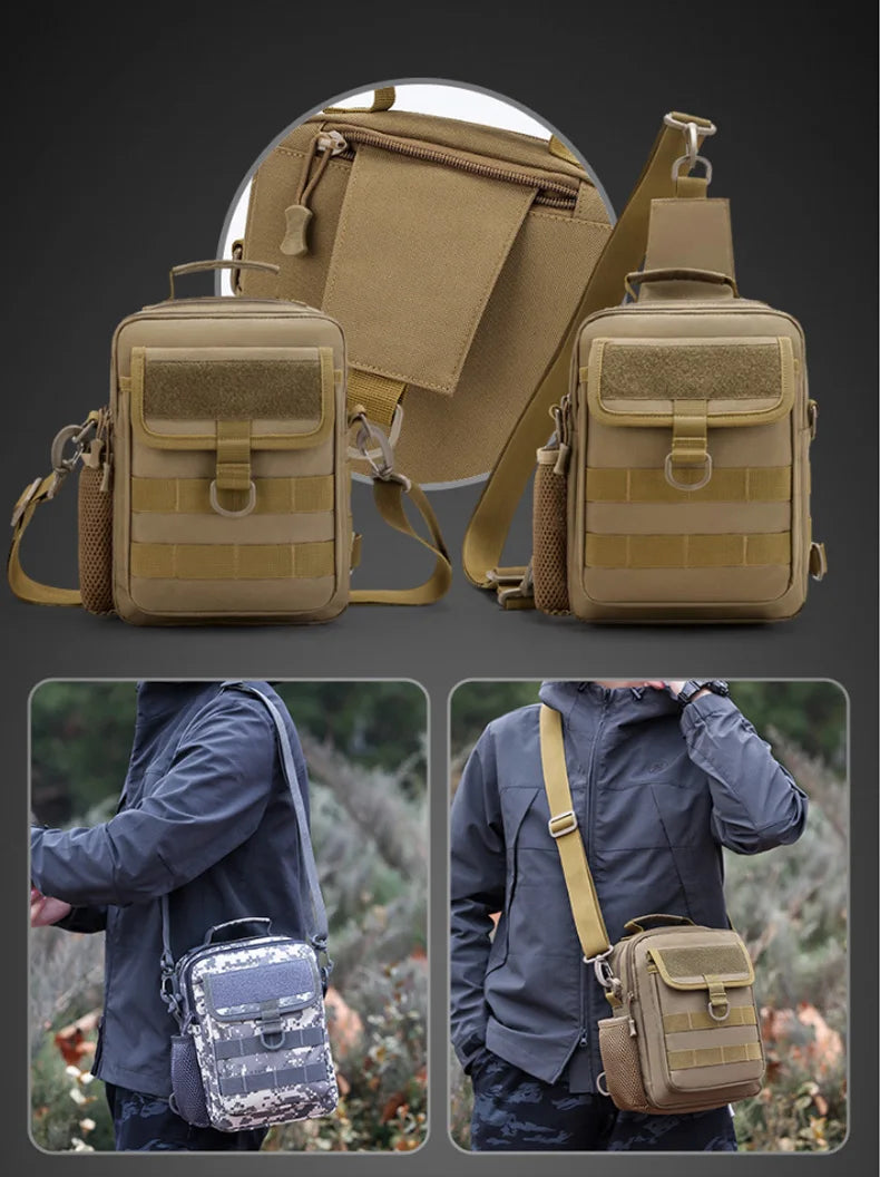 600d nylon multifunctional tactical molle shoulder crossbody messenger bag - product image