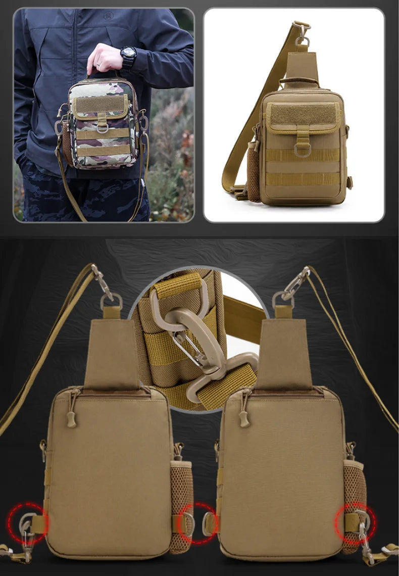 600d nylon multifunctional tactical molle shoulder crossbody messenger bag - product image
