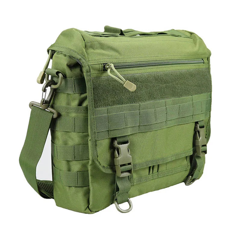 600d nylon tactical molle laptop messenger backpack with multiple compartments - product image