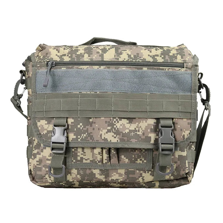 600d nylon tactical molle laptop messenger backpack with multiple compartments - product image