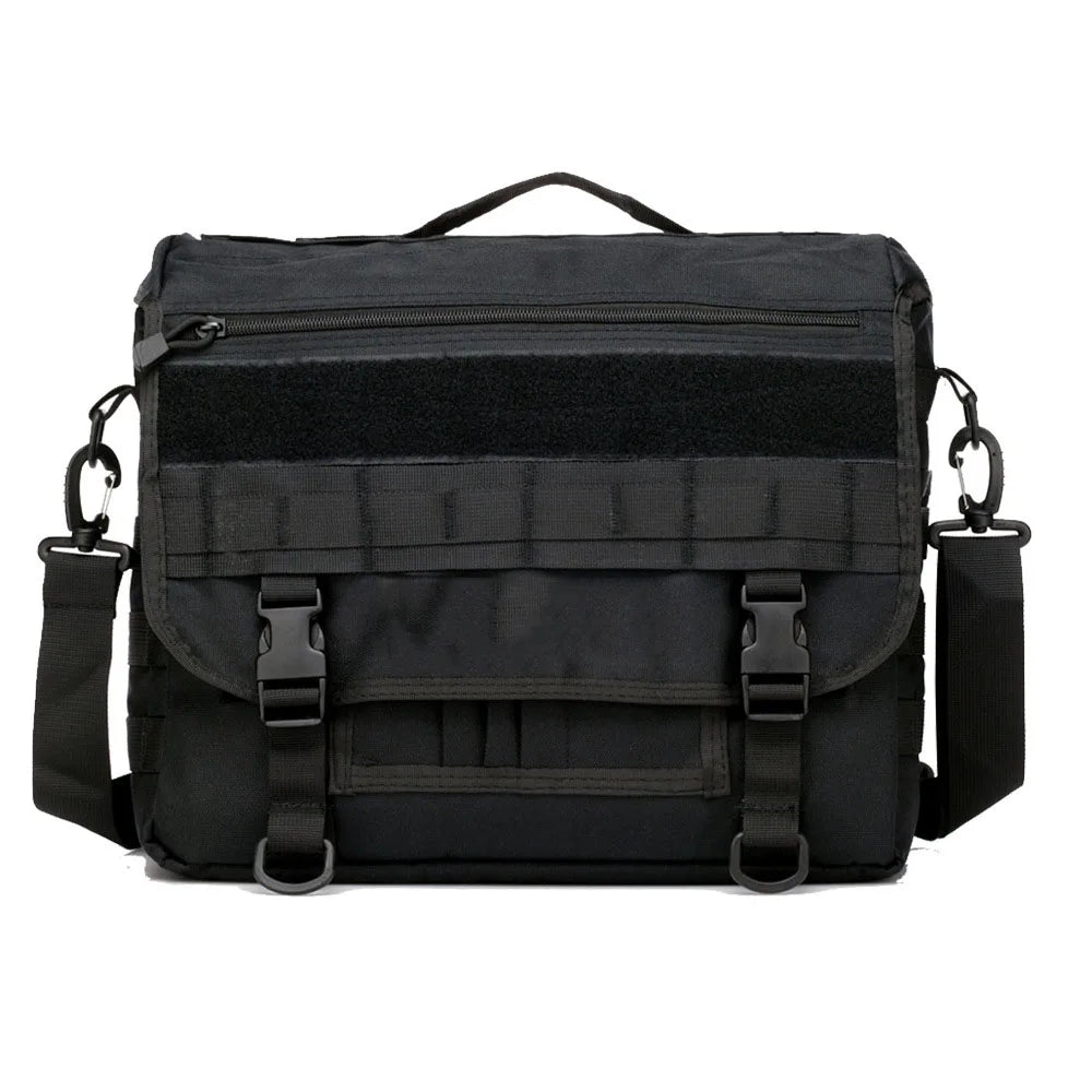 600d nylon tactical molle laptop messenger backpack with multiple compartments - product image