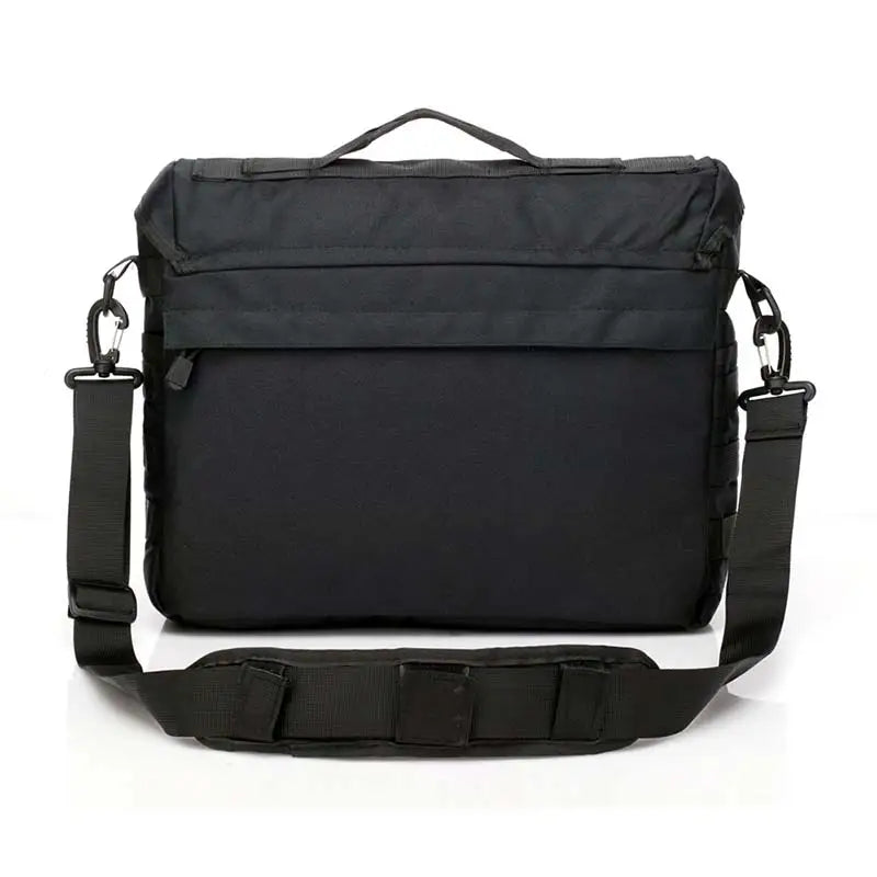 600d nylon tactical molle laptop messenger backpack with multiple compartments - product image