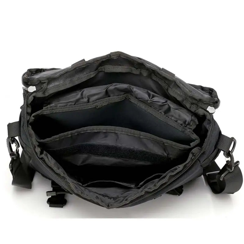 600d nylon tactical molle laptop messenger backpack with multiple compartments - product image