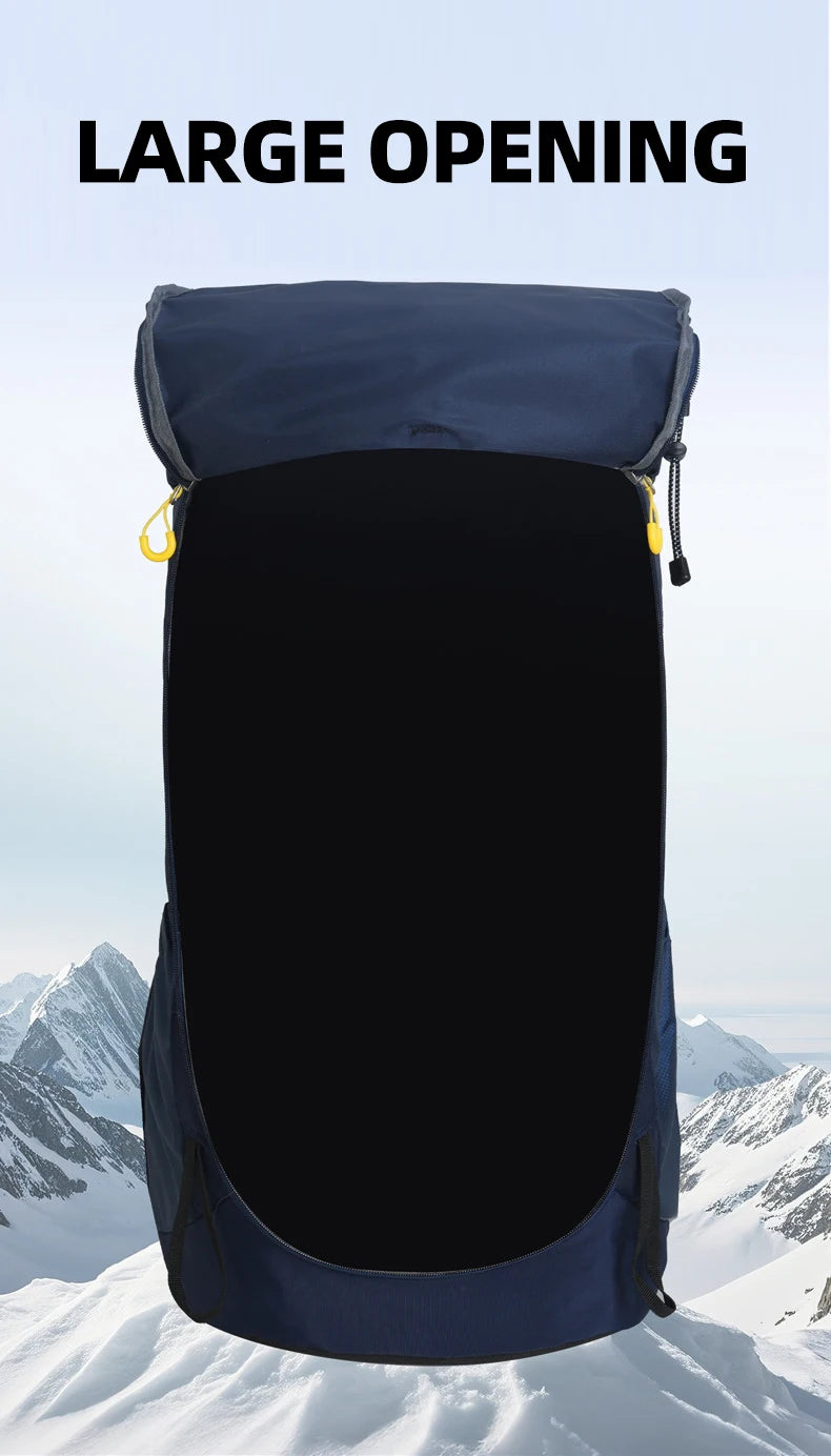 60l climbing camping backpack with rain cover and hydration compatibility, nylon - product image