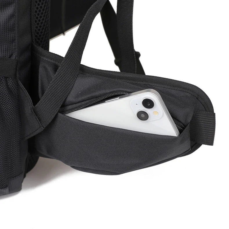60l large capacity waterproof nylon camping backpack with rain cover - product image