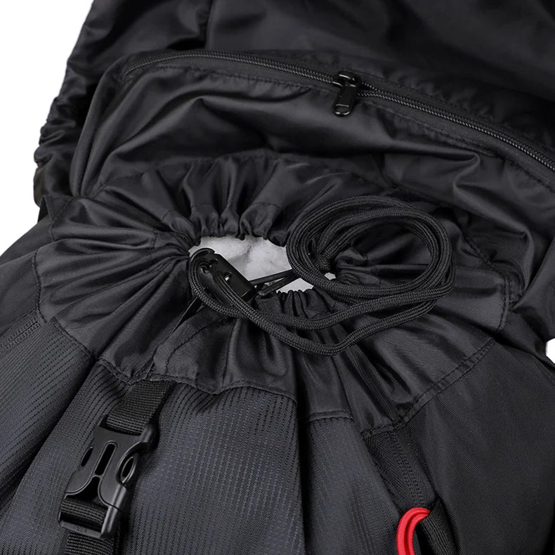 60l large capacity waterproof nylon camping backpack with rain cover - product image