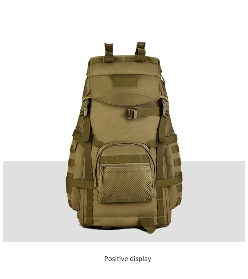 60l men's military tactical nylon backpack multifunctional outdoor rucksack - product image