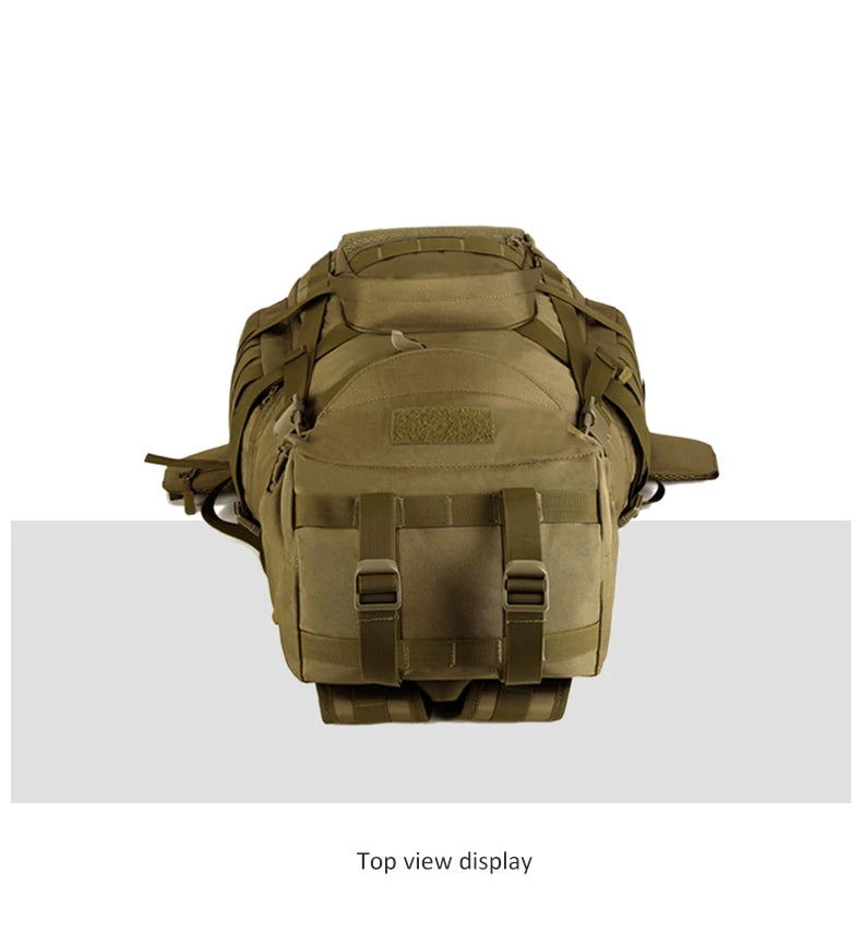 60l men's military tactical nylon backpack multifunctional outdoor rucksack - product image