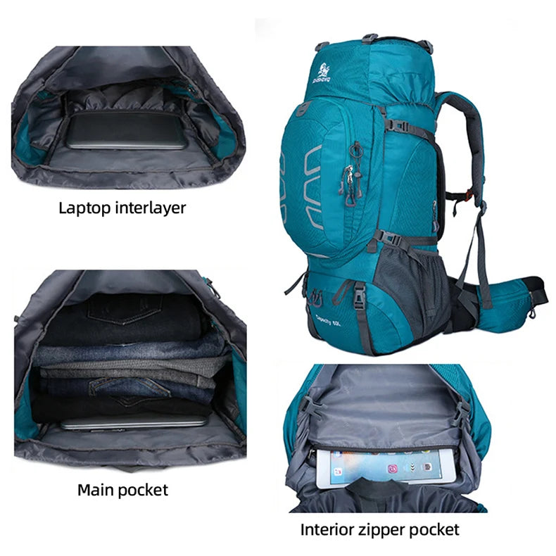 60l oxford mountaineering backpack with reflective stripe and detachable system - product image
