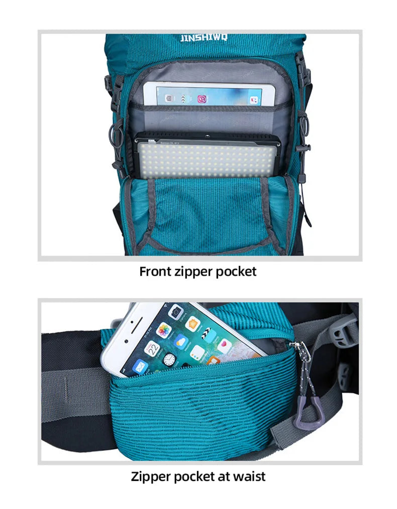 60l oxford mountaineering backpack with reflective stripe and detachable system - product image