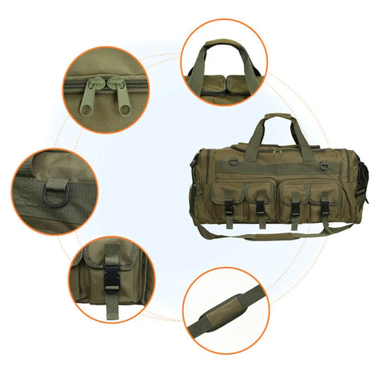 60l tactical nylon bag men's camo cs large capacity camping outdoor sports shoulder - product image