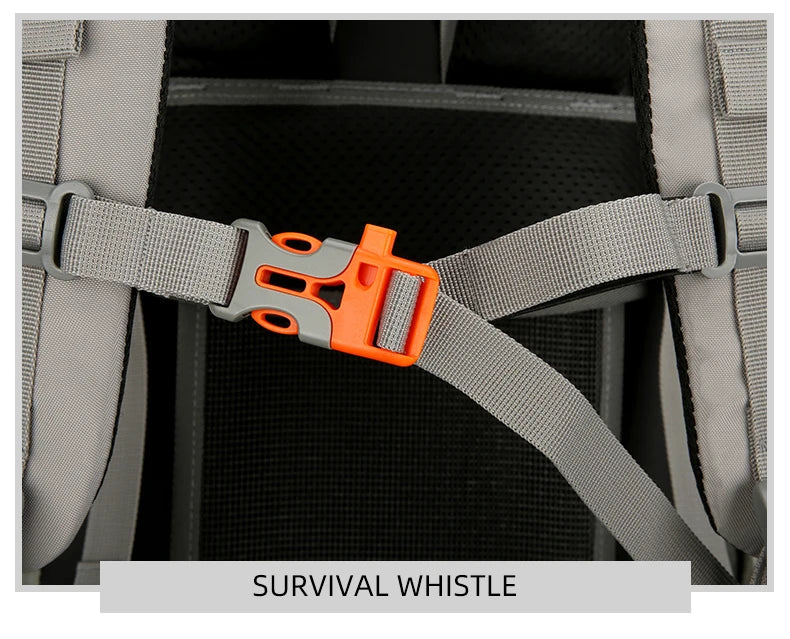 75l large capacity camping backpack with detachable stand and rain cover - product image