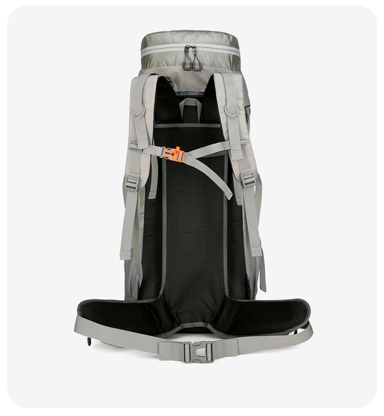 75l large capacity camping backpack with detachable stand and rain cover - product image