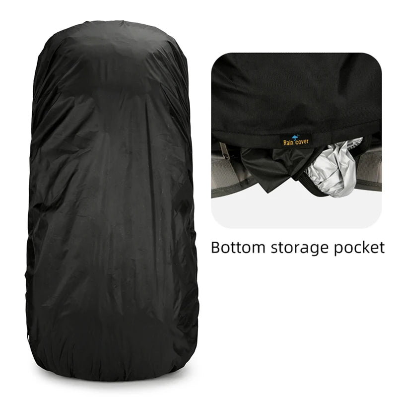 75l large capacity camping backpack with detachable stand and rain cover - product image