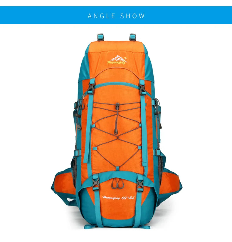 80l softback large capacity camping backpack with shoe compartment, oxford - product image