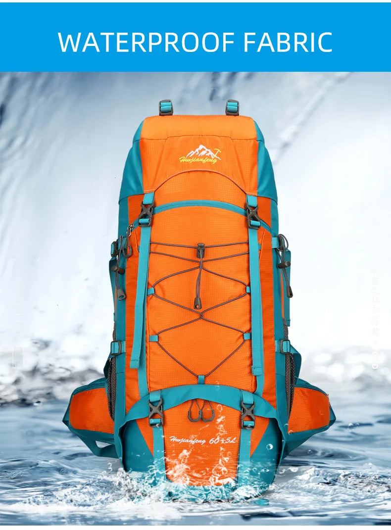 80l softback large capacity camping backpack with shoe compartment, oxford - product image