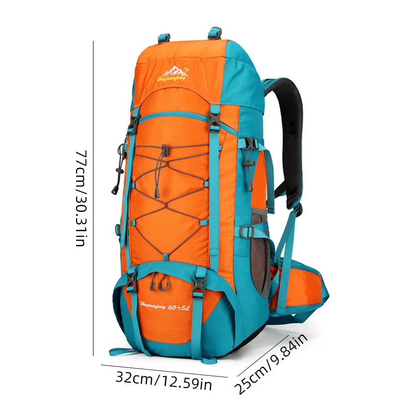 80l softback large capacity camping backpack with shoe compartment, oxford - product image