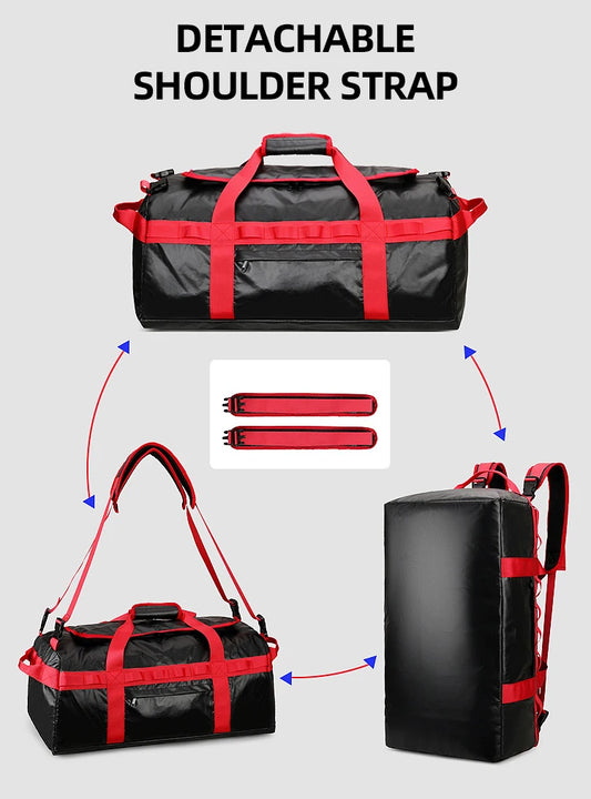80l waterproof mesh hiking camping backpack with adjustable straps - product image