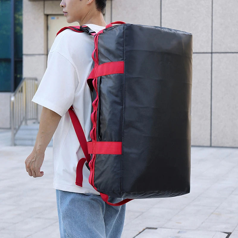 80l waterproof mesh hiking camping backpack with adjustable straps - product image