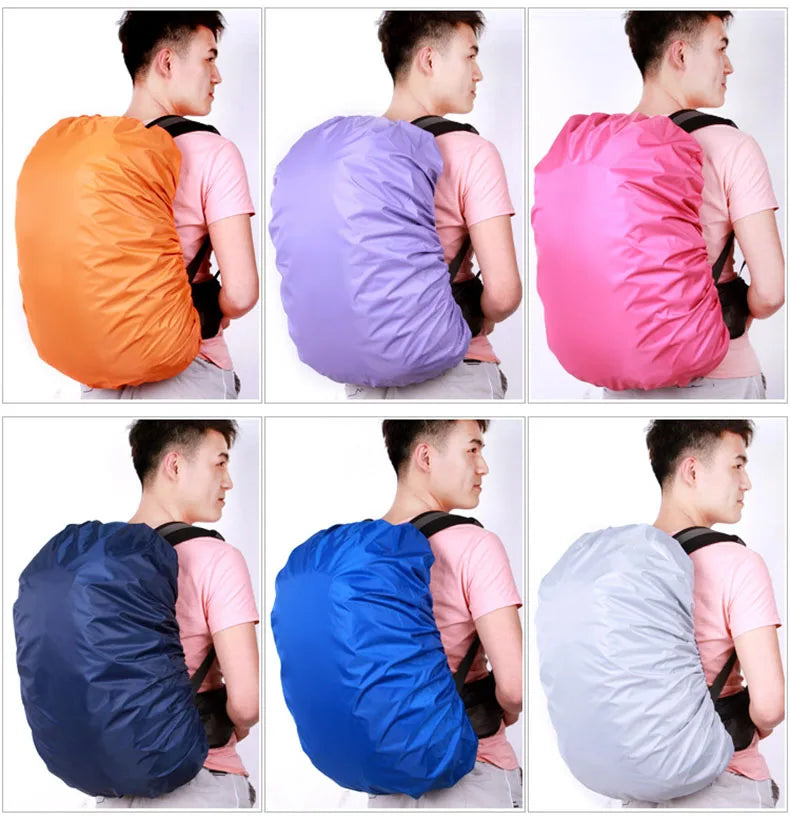 90l-120l waterproof nylon backpack rain cover with adjustable elastic rim - product image