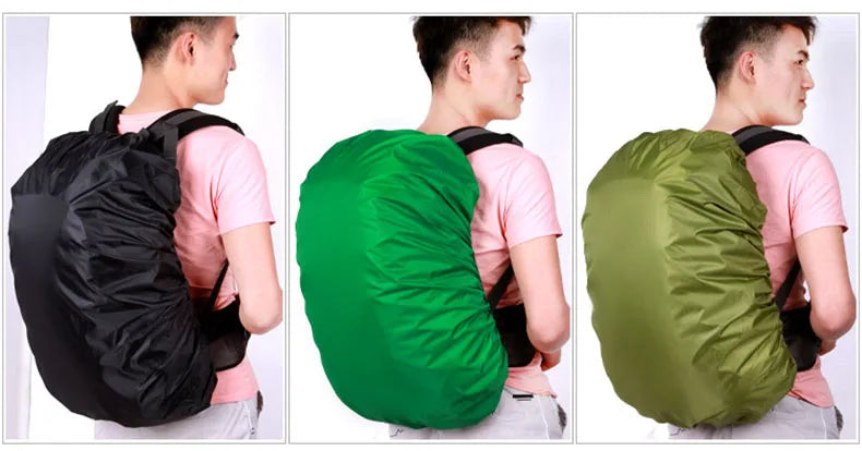90l-120l waterproof nylon backpack rain cover with adjustable elastic rim - product image