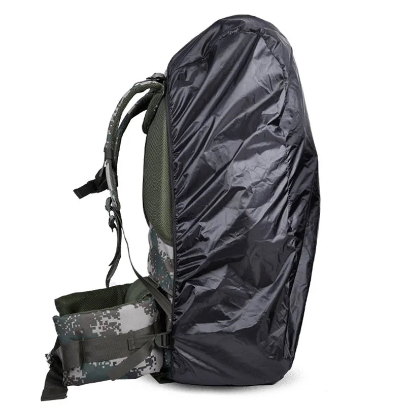 90l-120l waterproof nylon backpack rain cover with adjustable elastic rim - product image