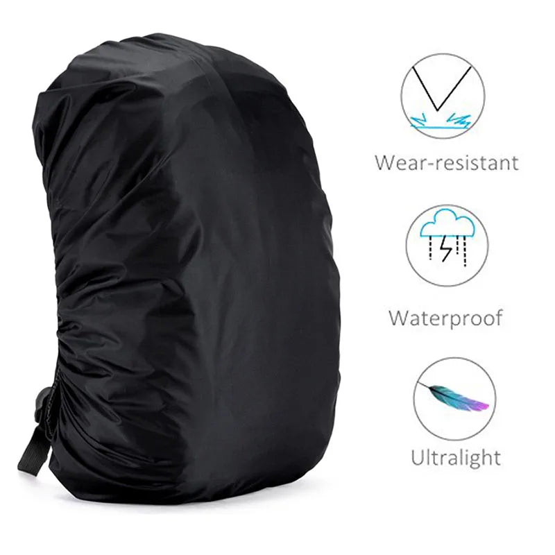 90l-120l waterproof nylon backpack rain cover with adjustable elastic rim - product image